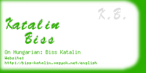 katalin biss business card